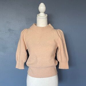 Rebecca Taylor Soft Peach Cowl Sweater